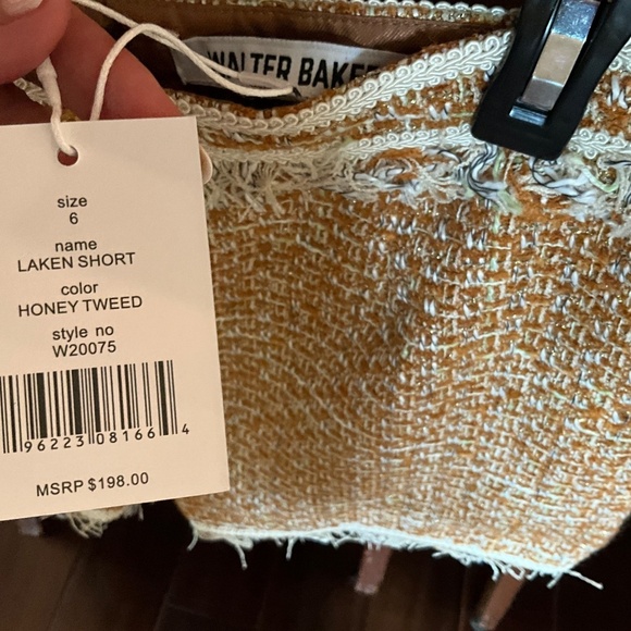 Walter Baker Tan High Waist Shorts with Textured Design - Picture 4 of 4